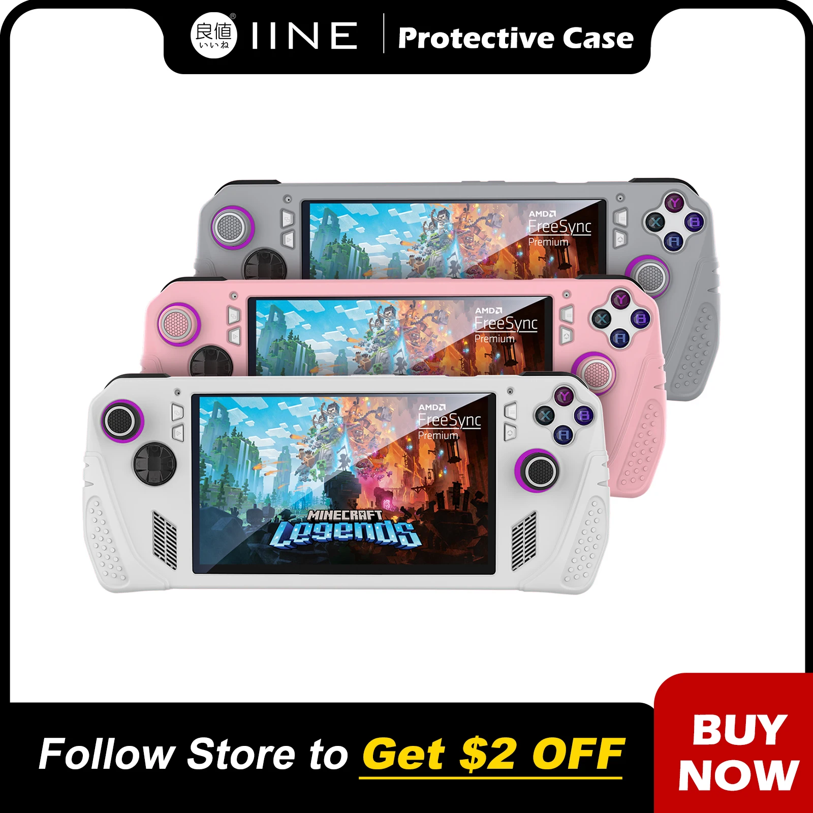 

IINE ROG Ally Silicone Protective Case Compatible with ROG Ally Handheld Console