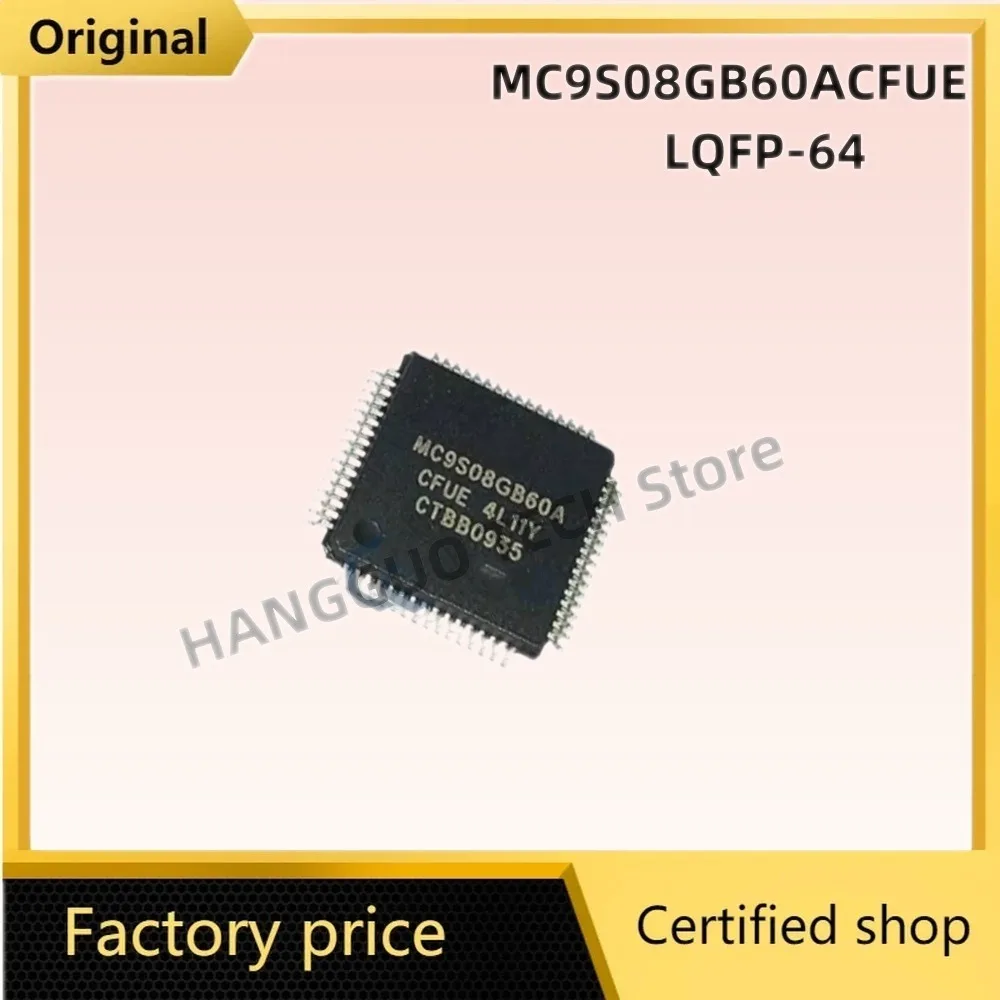 Original MC9S08GB60ACFUE 4L11Y QFP64 8-bit MCU 60K Flash 4K RAM IC Chip
