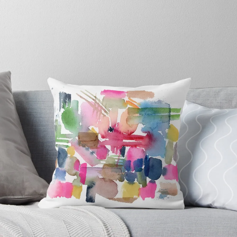 

Abstract watercolour dots and lines Throw Pillow pillow cover luxury Decorative pillow case autumn pillowcase