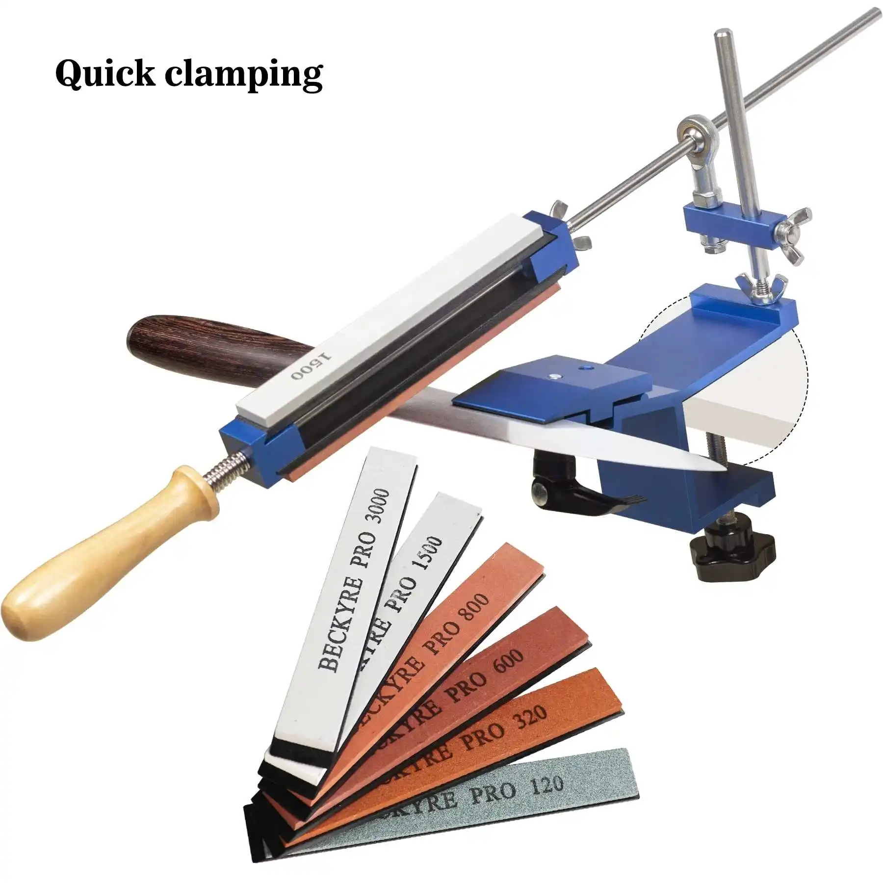 Portable Cutter Sharpener Professional Metal Kitchen Sharpening System Tools Fix-angle Whetstone Grinder Machine