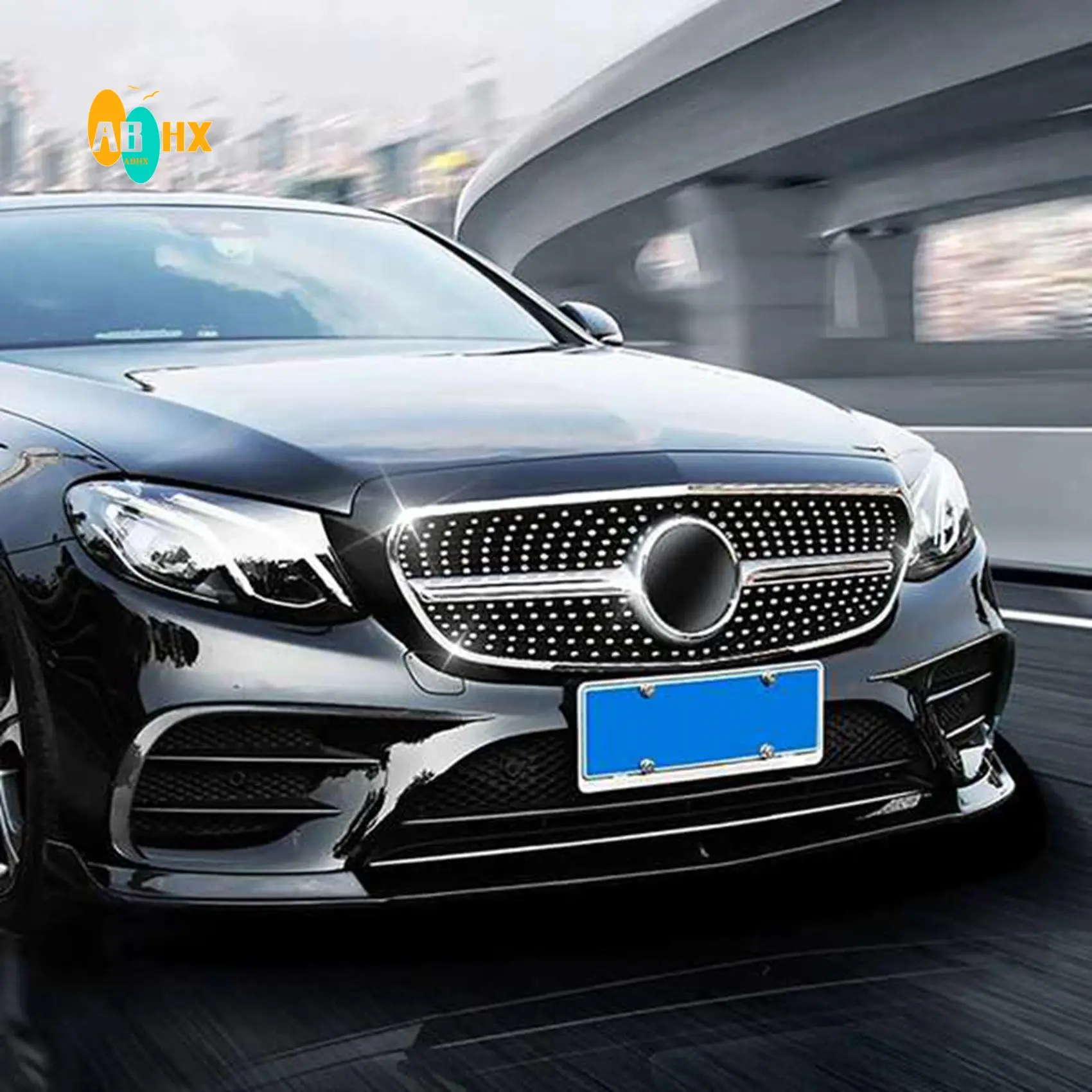 

ABHX-4PCS Front Bumper Fog Light Grille Trim Cover Decoration For-Mercedes-Benz E Class AMG E43 E63 W213 2016-2020