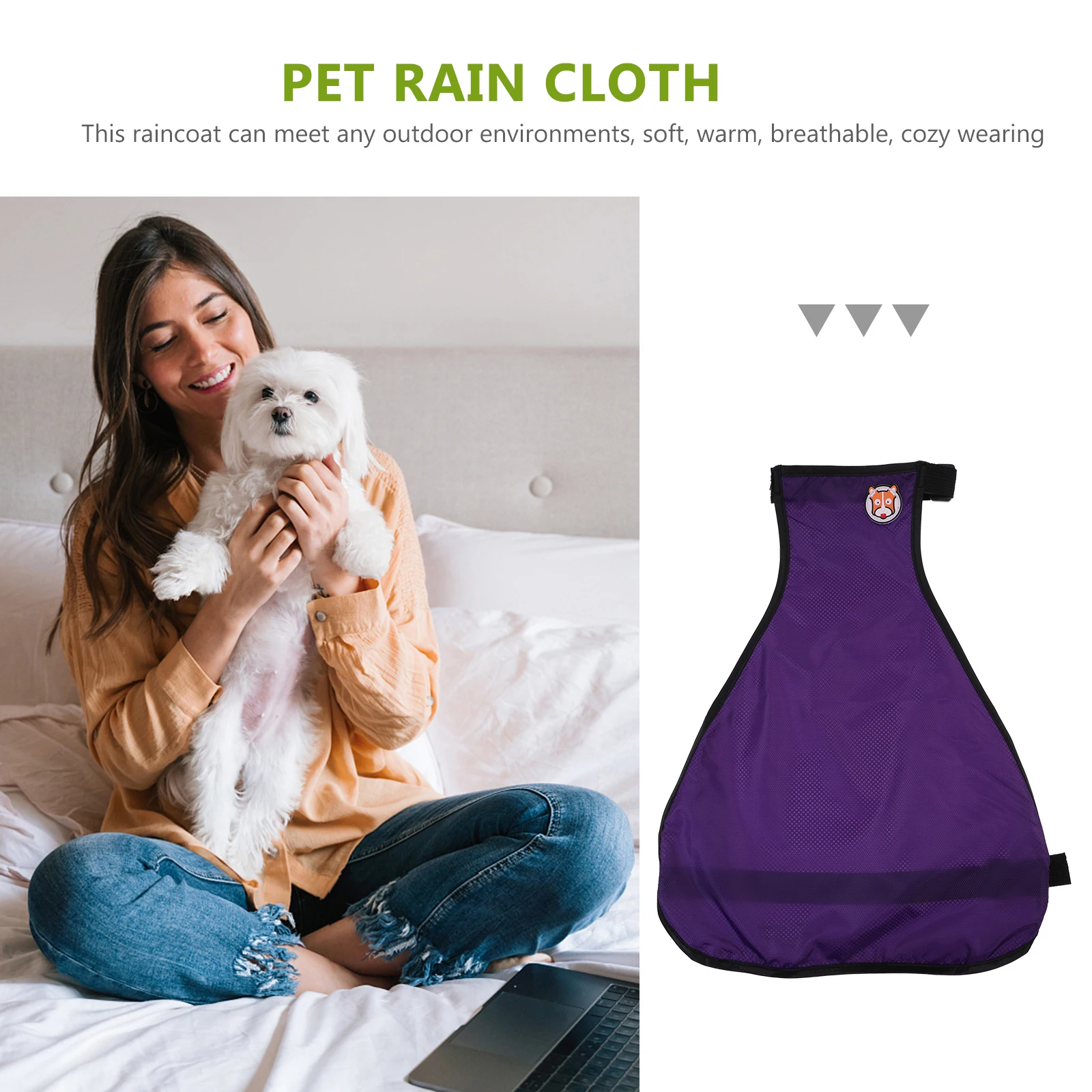 

Small Dog Clothes Raincoats for Dogs Water Proof Large Purple Waterproof Jacket