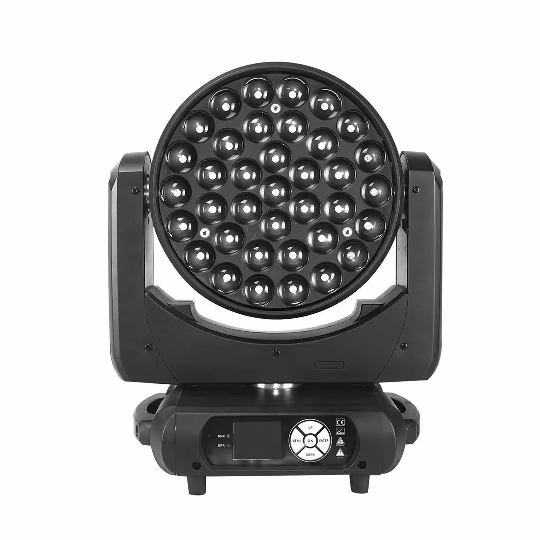 1Pcs/Lot Wash Led Moving Light 37X15W RGBW 4 IN 1 Led Zoom Moving Head Stage Lighting