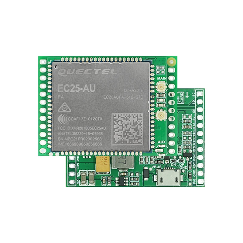 EC25AUFA Quad Development Core Board, Módulo EC25, 512-STD LTE, Módulo CAT4 com GNSS, 4G, EC25AUFA