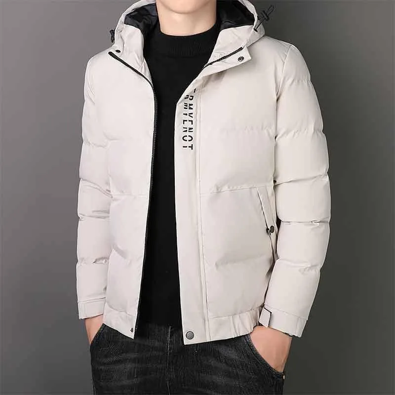 2024 Herbst/Winter Mode gedruckt große Kapuze Baumwolle gepolsterte Jacke für Männer lässig locker dick warm warm hochwertigen Mantel 5xl