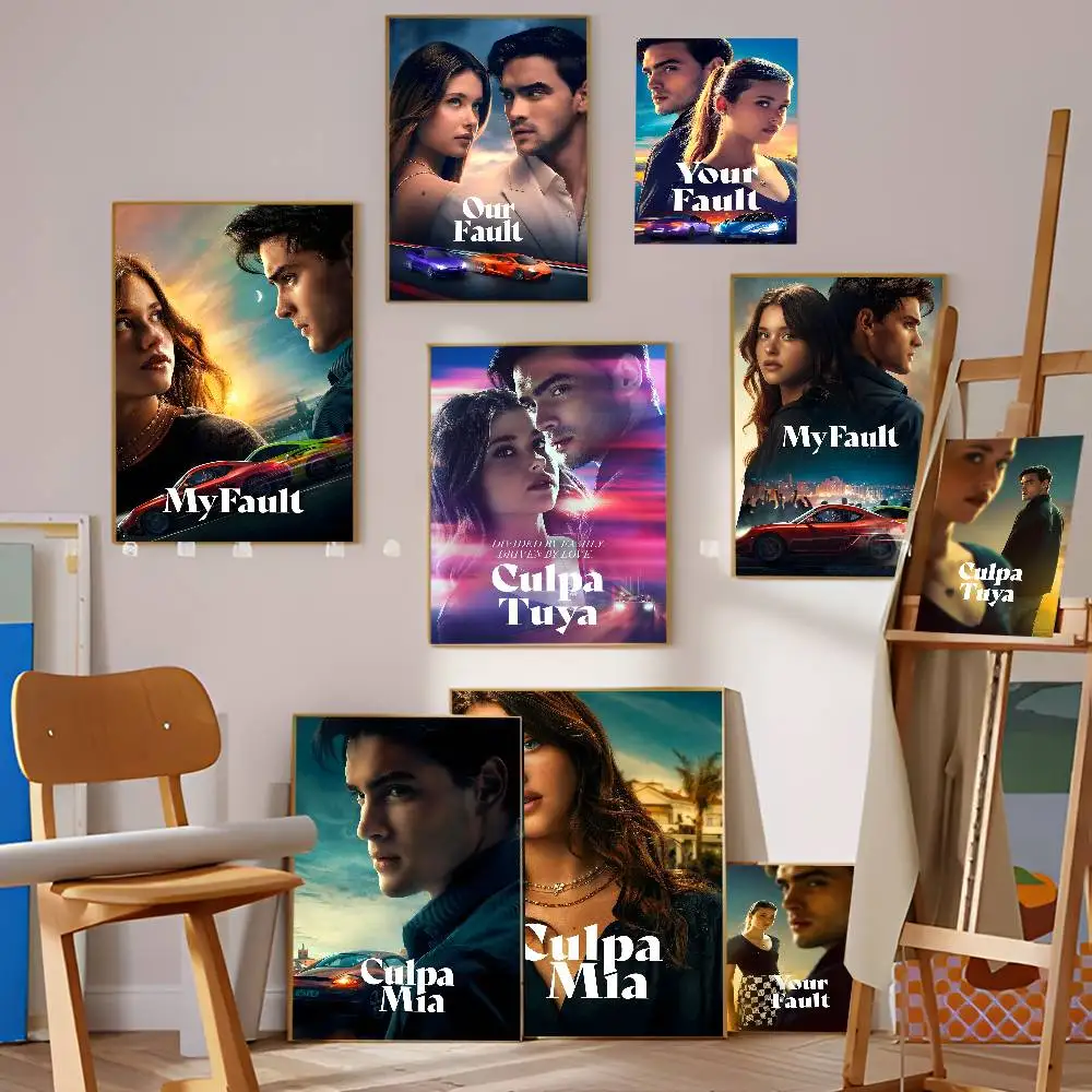My Fault Culpa Mia 2023 Movie Self-adhesive Art Poster Whitepaper Prints Posters Artwork Aesthetic Art Wall Painting
