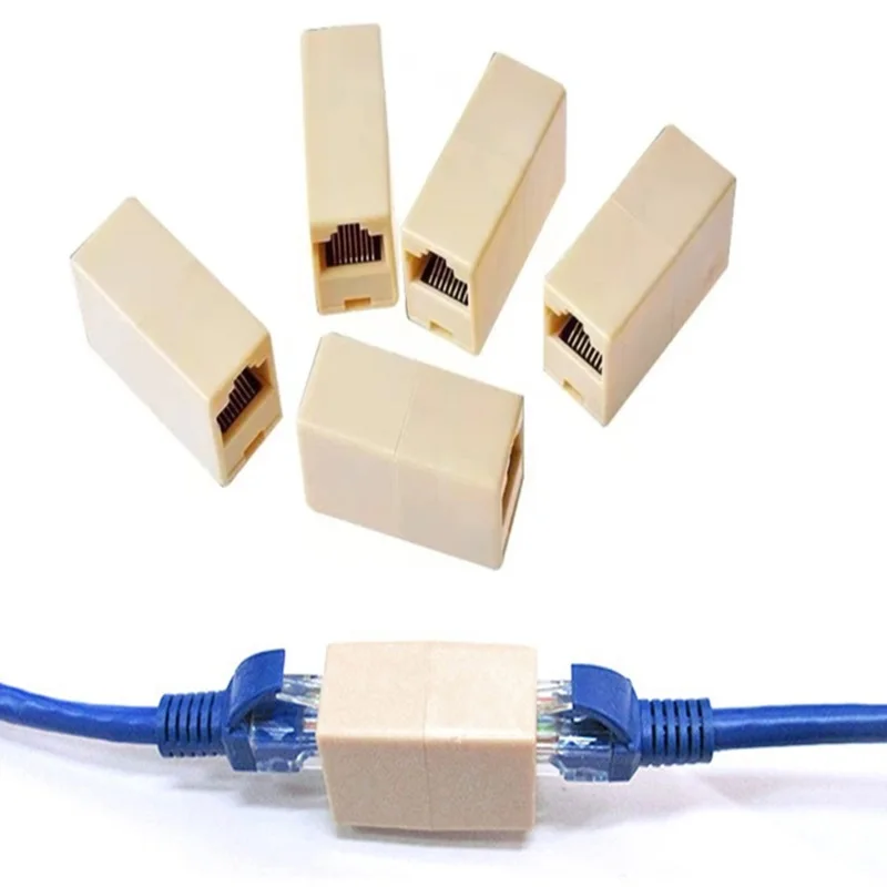 

RJ-45 SOCKET RJ45 Splitter Connector RJ45 CAT5 CAT6 Coupler Plug Connector Network LAN Cable Extender Adapter Internet Tools
