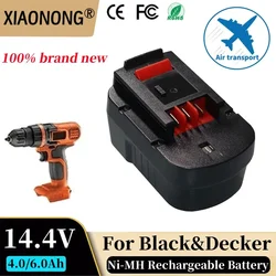 14.4V 4000/6000mah Rechargeable Tool Battery For Black&Decker A12 A12EX FSB12 FS120B A1712 HP HP12 Ni-MH Replacement Drill Batte