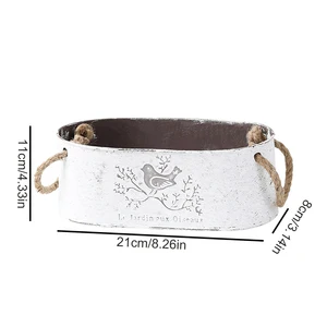 Bir Çiçek Saksısı, Metalden, Demirden, Oval, Yaratıcı, Düz, Kova, Ev Dekorasyonu, Retro, Oda içi, Retro 8 demir kova-vintage-no. 5'in en çok satan ürünleri