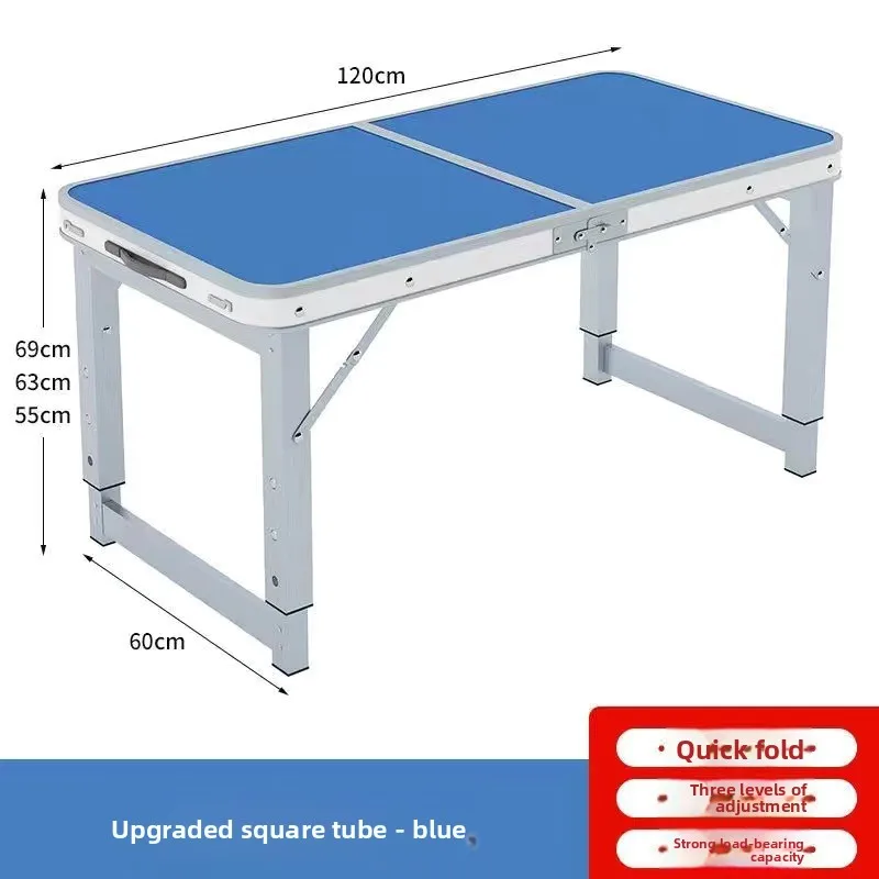

Folding table portable outdoor camping stall night market barbecue table aluminum alloy folding picnic table simple dining table