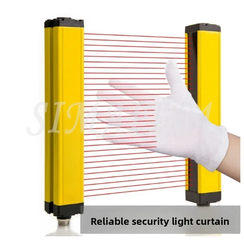 Safety Light Curtain Grating 10mm Spacing, Detection Distance 2.5m NPN/PNP Optical Axis Number 8/12/16/20/24/28/32/36