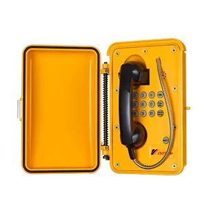 Weatherproof Outdoor IP POE Powered Emergency Telephone with Noise Cancelling Phone Handset Receiver KNSP-01T2S