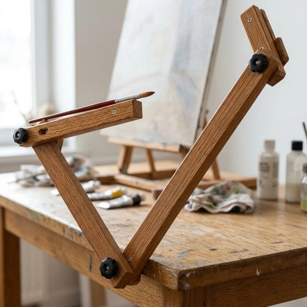Adjustable Artist Hand Rest Wooden Painting Support Arm 48cm Ergonomic Wrist For Stabilizer For Precision Canvas Art Drawing