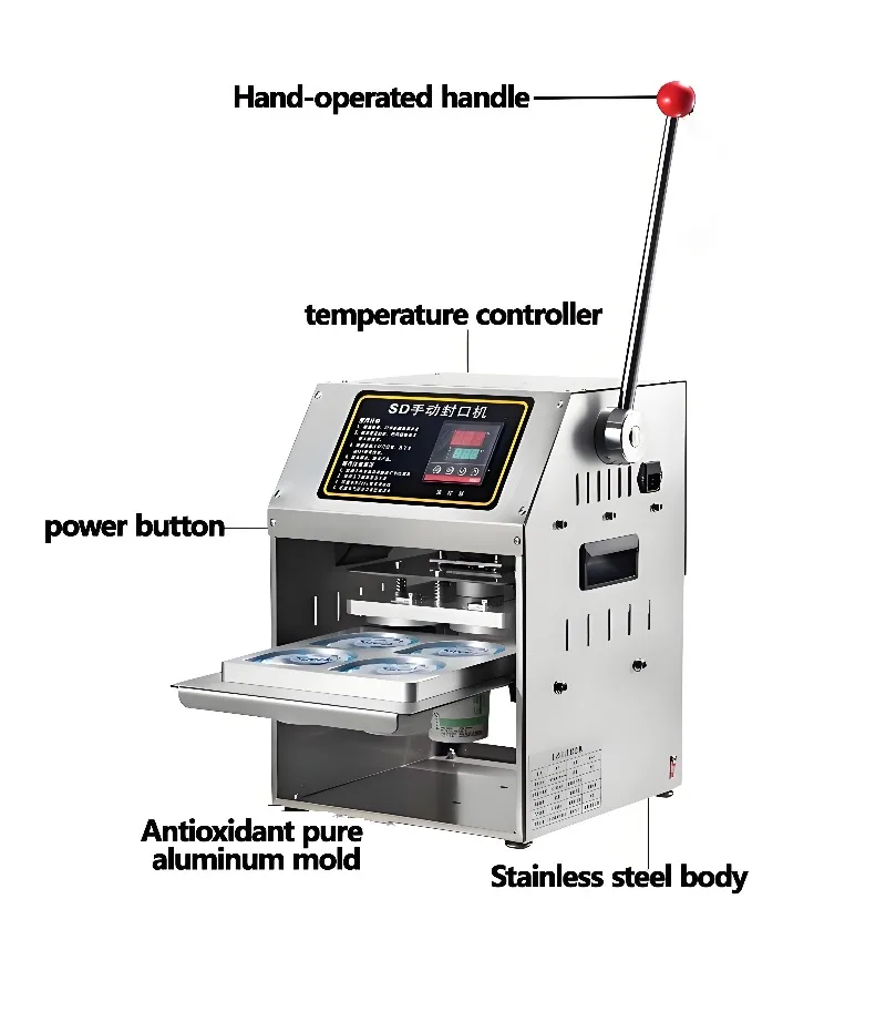 High Quality Hand Press Plastic Small Cup Sealing Machine Aluminum Foil Wrapping Yogurt Soy Sauce Cup Manual Machine