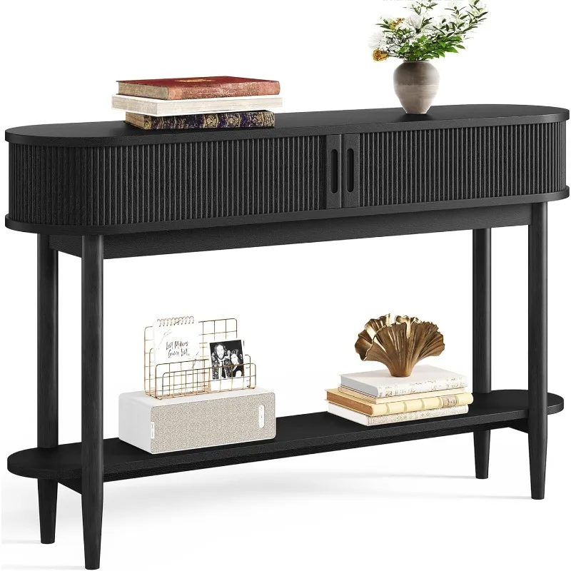 

Рифленый консольный столик с местом для хранения вещей, стол в прихожей, деревянные входные столики для входной двери, диван-стол за диваном с полкой