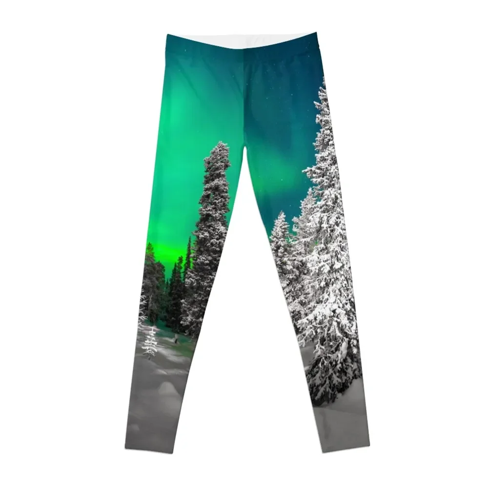 

Northern Lights, Aurora Borealis, Arctic, Winter, Alaska Leggings Fitness woman sportswear woman gym 2025 Womens Leggings