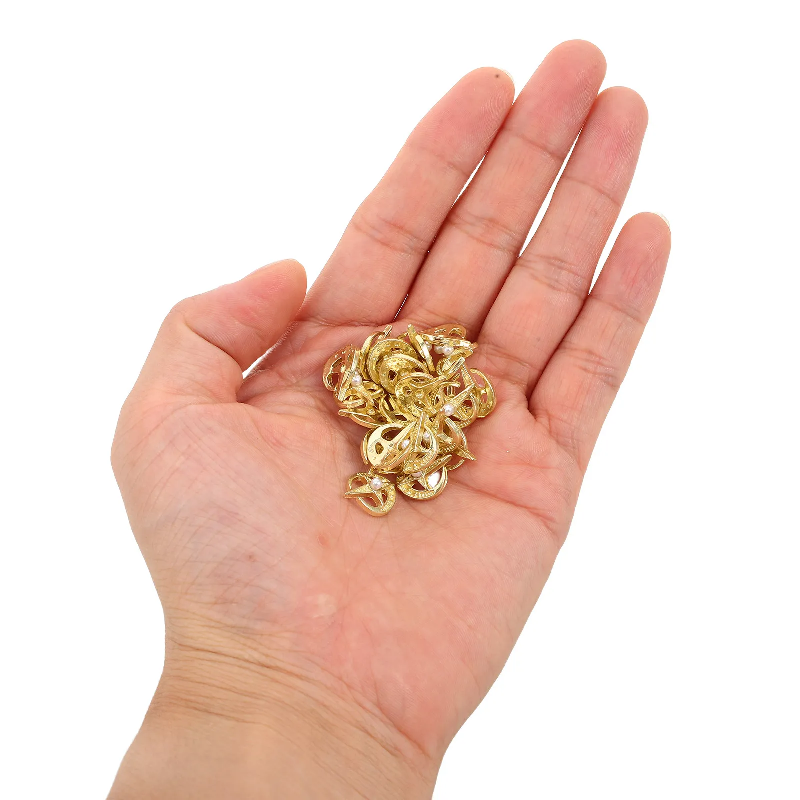 100 Pcs 3d Alloy Nail Charms Decor Acrylic Design Supplies DIY Ornaments Art Cross Rhinestone Jewels