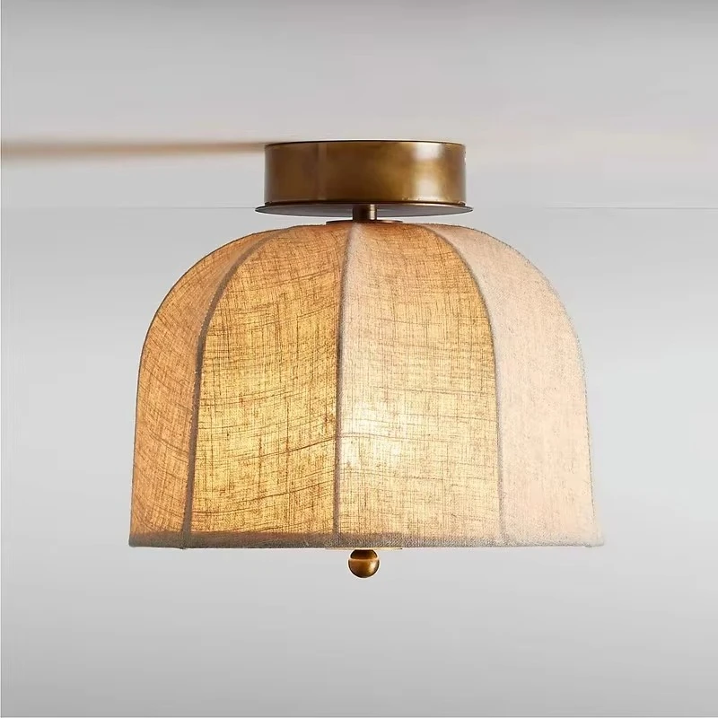 

Classic drum linen lampshade ceiling lamp indoor antique ceiling lamp round ceiling lamp indoor home lighting