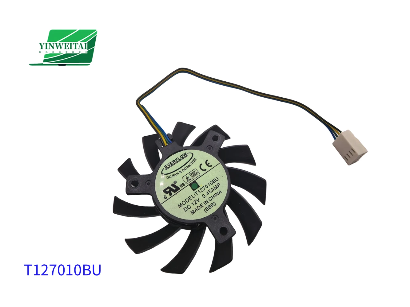 

NEW FAN FOR T127010BL T126010SU T127010BU 12V 0.45A 7CM Temperature Controlled Frameless Graphics Card Fan