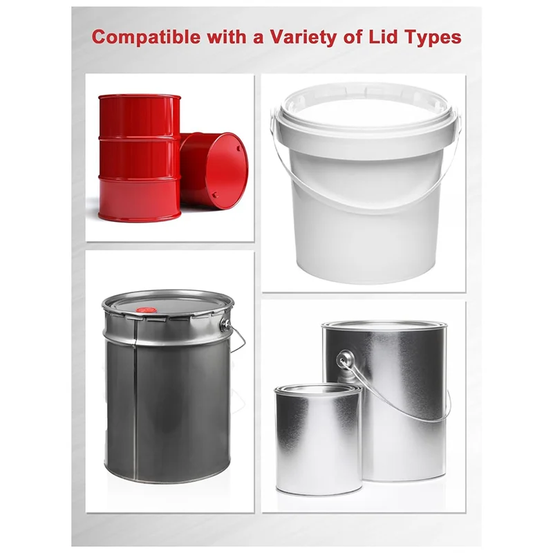 -ESTR 3-In-1 Bung Wrench & Bucket Opener Tool - Aluminum Drum Lid Remover For 5-55 Gallon Drums, Paint Cans, And Pails