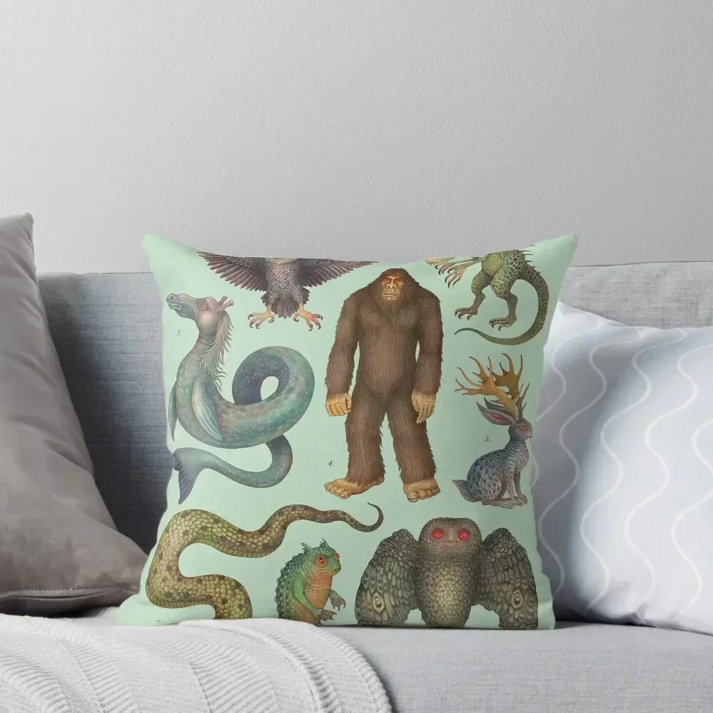 

Cryptids of the Americas, Cryptozoology species Throw Pillow Pillows Aesthetic Cushion Cover Luxury Bed pillowcases pillow