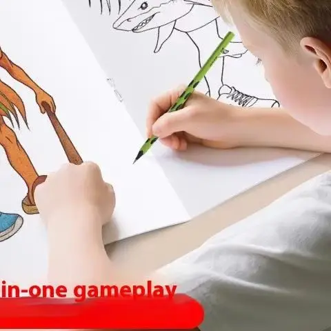 

10 шт., аниме-игра Tung Tung Tung Sahur, раскраски, рисунки, канцелярские принадлежности, итальянские книжки-раскраски Brainrot, забавные фигурки Tralalelo Stick