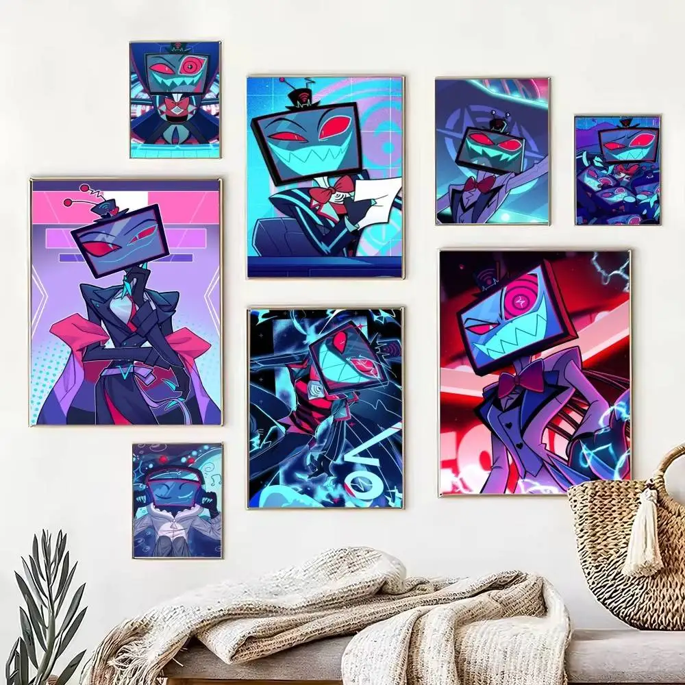 Hazbin VOX H-Hotel Trust Us  Poster Waterproof Wall Art Sticker For Bar Living Room Vintage Decor High Quality Print Gift