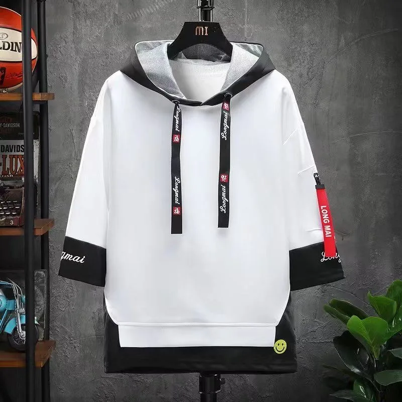 2024 Spring/Summer New Fashion Trend Solid Color Hoodie Men's Casual Relaxed Comfortable Breathable High Quality Plus-Size Top