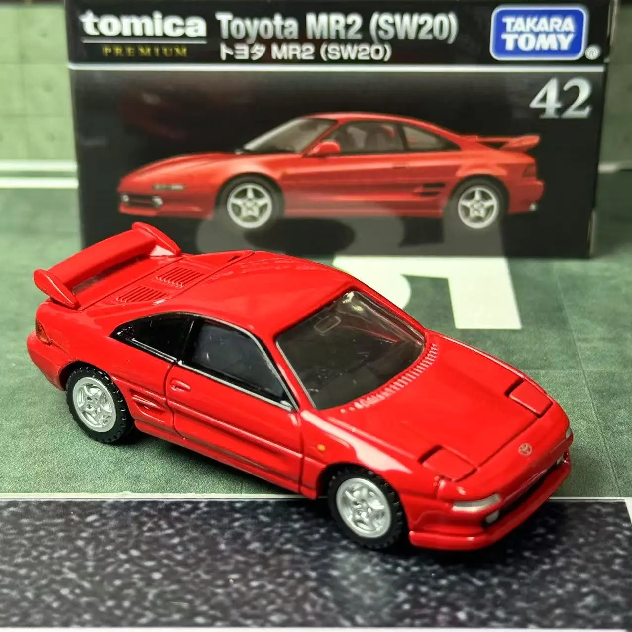 Takara Tomy Tomica Premium 42 Toyota MR2 (SW20) Casting Static Alloy Car Vehicle Diecast Metal Mode Collection Display Boy Toy