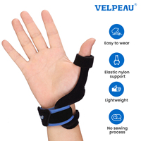 VELPEAU Breathable Thumb Brace for Trigger Finger, Sprains, Strains, Arthritis and Tendonitis Thumb Spica Splint Fits Both Hands