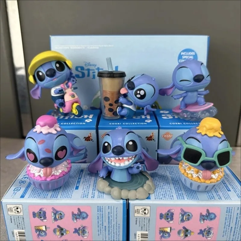 Disney Stitch Model Doll cartoon stitch Action Anime Figures Cute Cartoon Blind Box  Series Doll Toys Room Desktop Ornaments