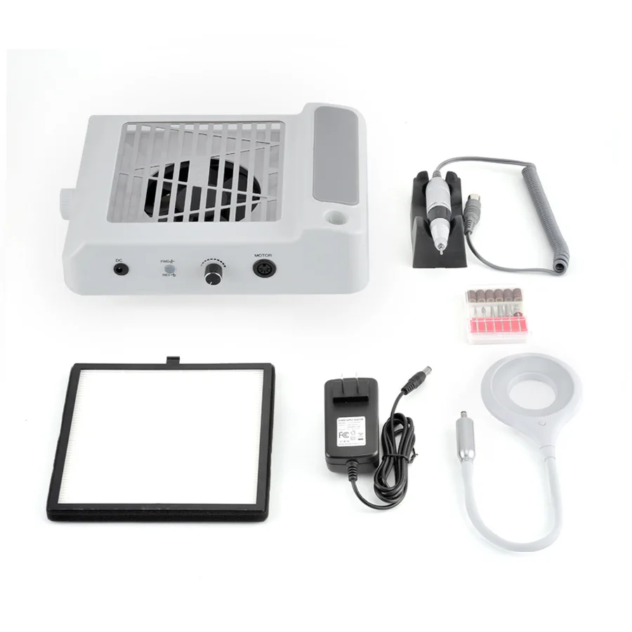 New 80W 4-in-1 Electric UV Gel Nail Polisher With Light Vacuum Cleaner 35000RPM Nail Care Tool Nail Art Salon Device