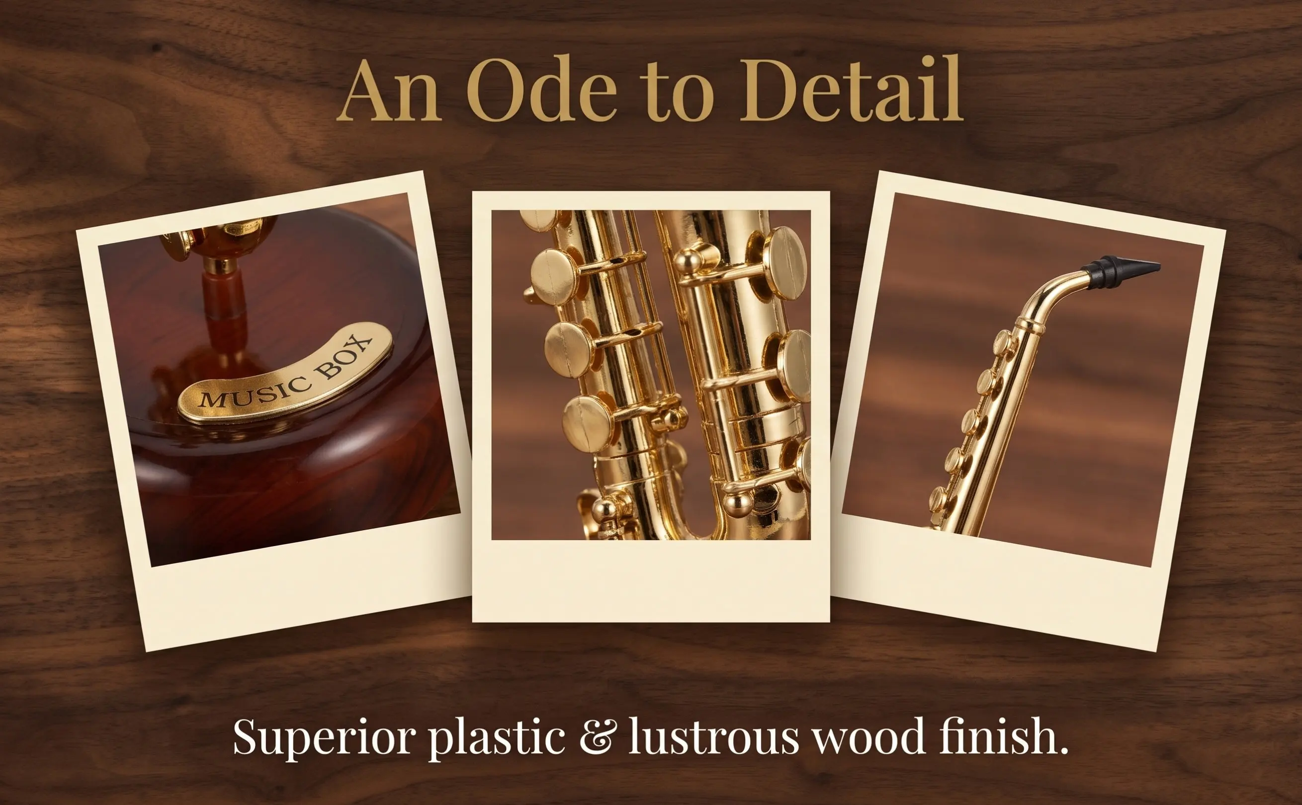 Saxophone Music Box Desktop Plastic Musical Instrument Ornament Creative Decorative Adornment Gift Musical Instrument Adornment