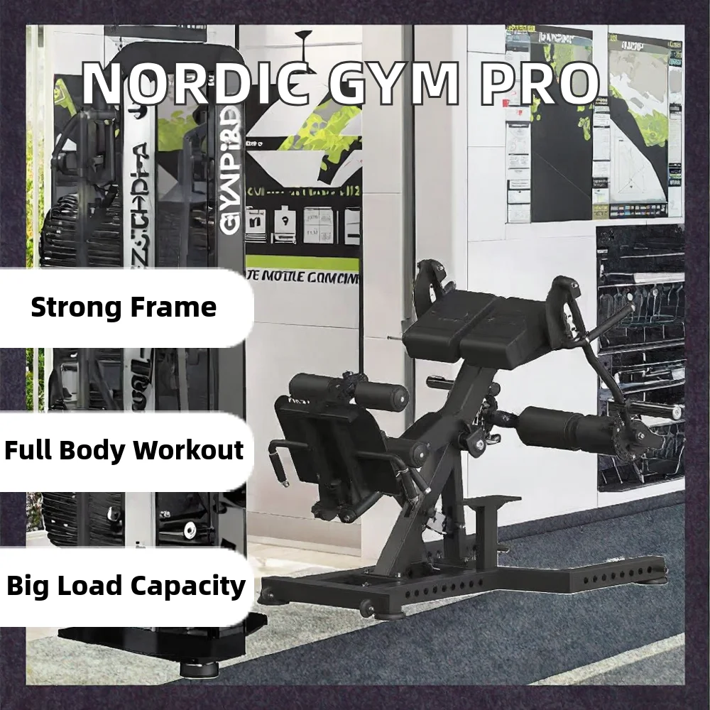 New Design Nordic Reverse Hyper G HD Steel Home Gym Machine With Gluten Ham Developer Extension