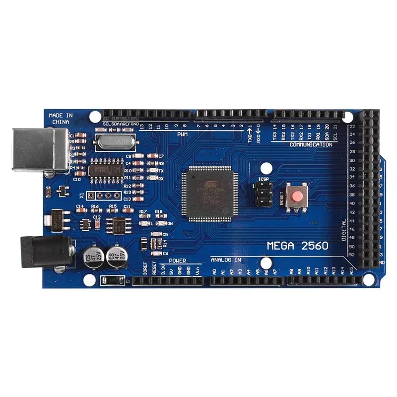 New MEGA2560 MEGA 2560 R3 (ATmega2560-16AU CH340G) AVR Development Board Compatible Microcontroller Card + USB Cable for Arduino