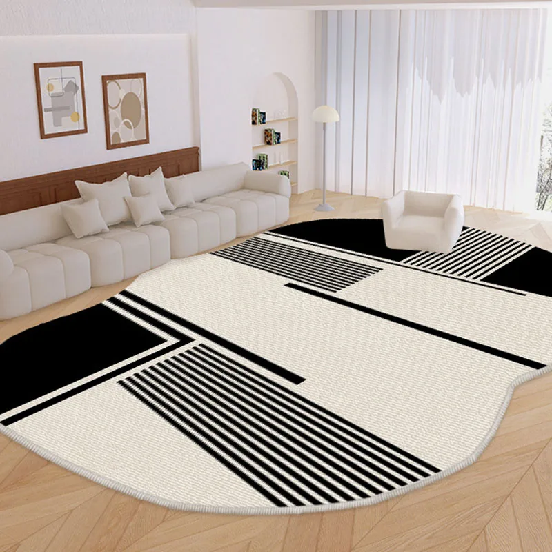 Minimalism Living Room Carpet Black White Simple Japanese Style Area Rugs for Bedroom Large 300x400cm Home Non-slip Floor Mat