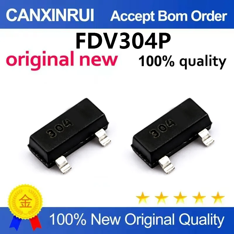 （5pcs-100pcs）Brand new original FDV304P SMT SOT-23 silk screen JC304C field-effect transistor