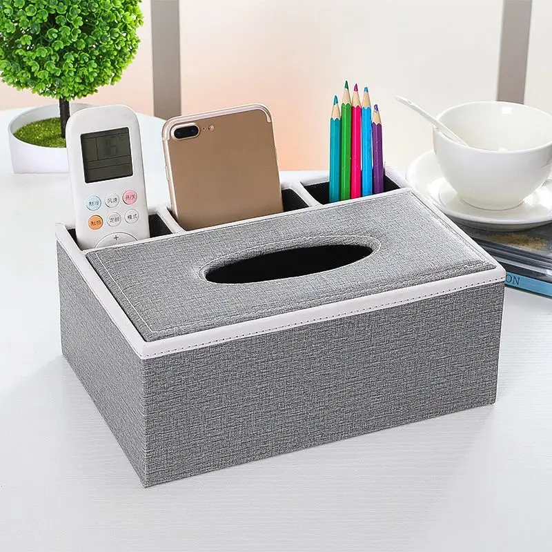 Living Room Desktop Tissue Box Water Ripple Clear Plastic Tissue Storage Box Multifunction Remote Control Holder Tissue Box