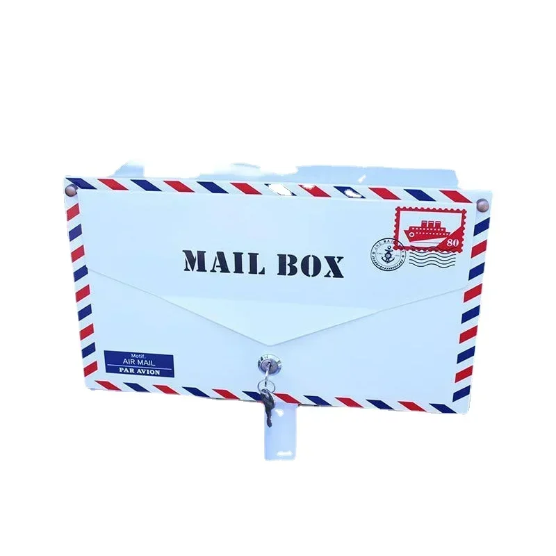 Umschlag-Geformt Wand-Montiert Villa Pol Mailbox Brief Box Post Box Shop Dekoration Mailbox