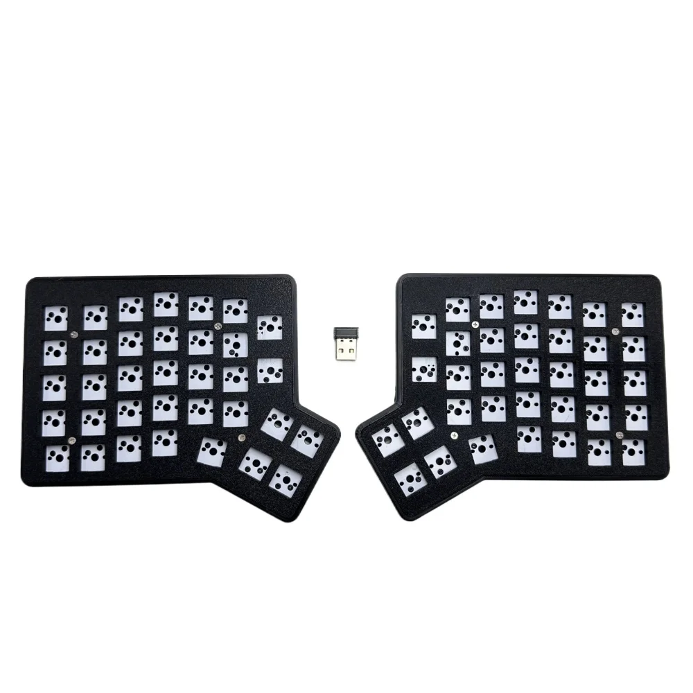 Redox Wireless 2.4G Split Keyboard Kit Ergo Hot Swappable PCB VIAL Rebinding Custom mx Switch Gaming/Coding