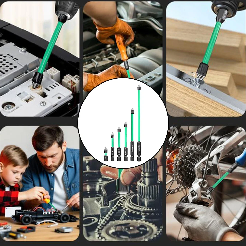 6 35mm Hex Shank Magnetic Driver Bit 1pc Screwdriver Bit Available in Multiple Lengths for Various Applications