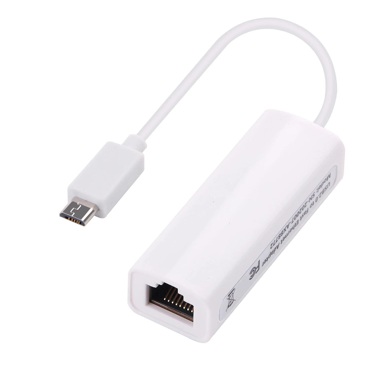 

Micro USB к RJ45 сетевая карта 10 Мбит/с Micro USB к RJ45 Ethernet Lan адаптер для Android устройства