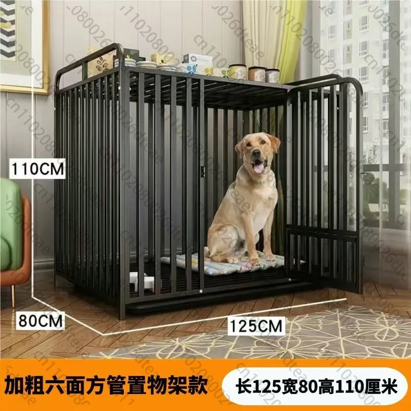 Metal Dog Kennel With 4 Lockable Wheels 3 Access Doors Removable Tray Portable Pet Crate L XL XXL Size