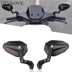 8 10mm Motorcycle CNC Aluminum Rear Mirror Side Mirror Universal For Suzuki GS500 SV650S Honda Shadow 750 CM500 XL1000 Rebel 500