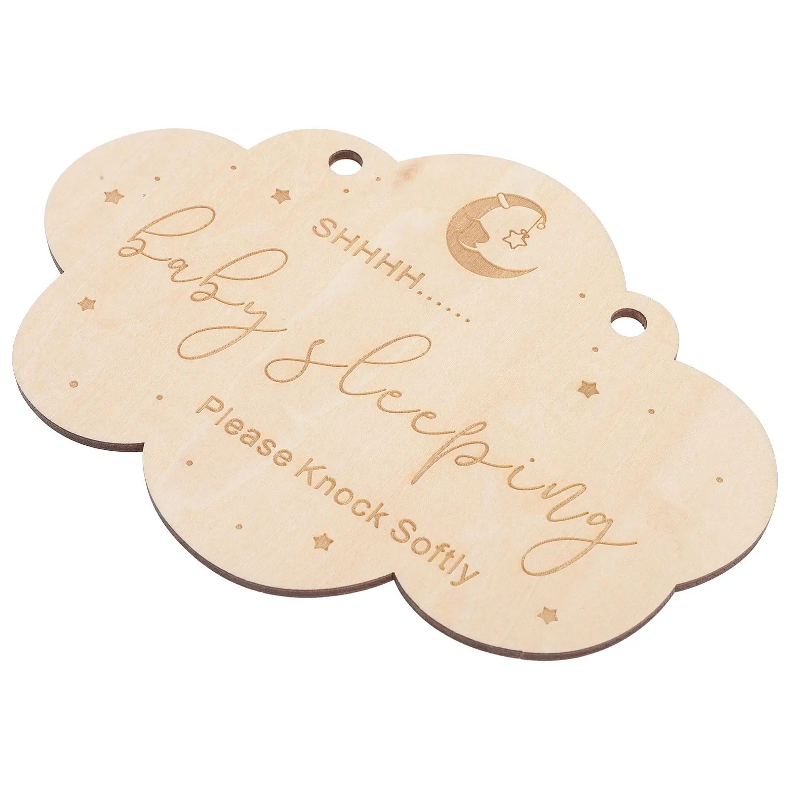 

Wooden Baby Sleeping Sign Plaque Nursery Supply Door Hanger Front Room Decor Sturdy Material Long Use Lovely Design Christmas