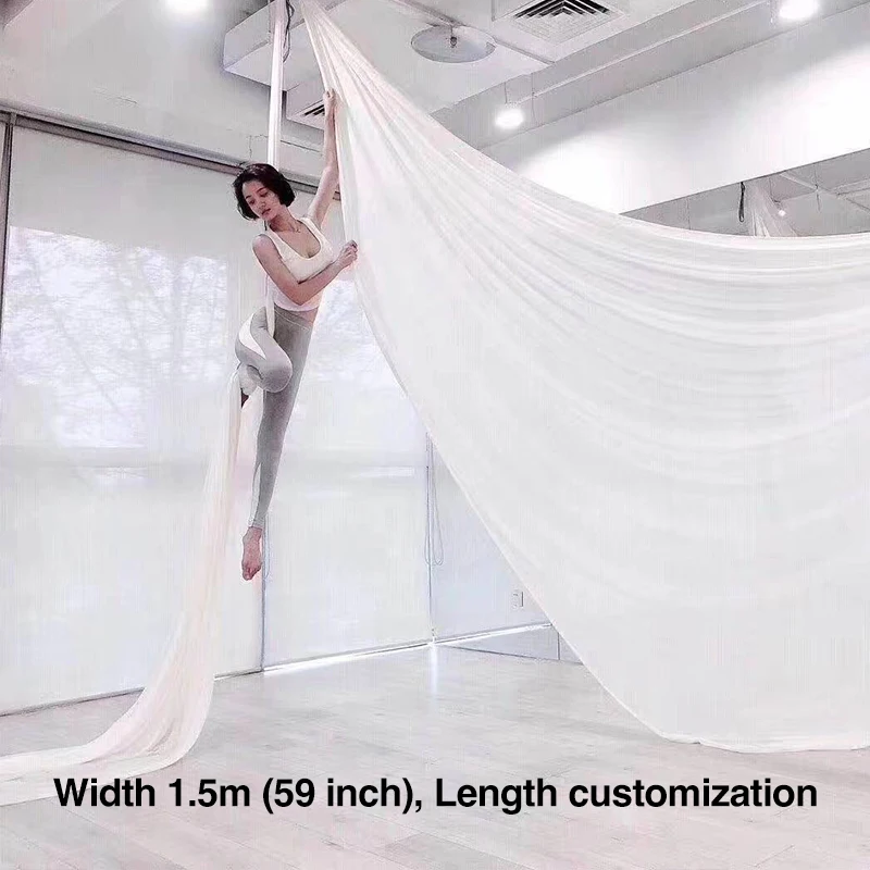 تمارين الأداء الفني اللياقة البدنية النايلون بيلاتيس اليوغا سوينغ الحرير الجوي تحلق أرجوحة مجموعة حزام الرقص حلقة