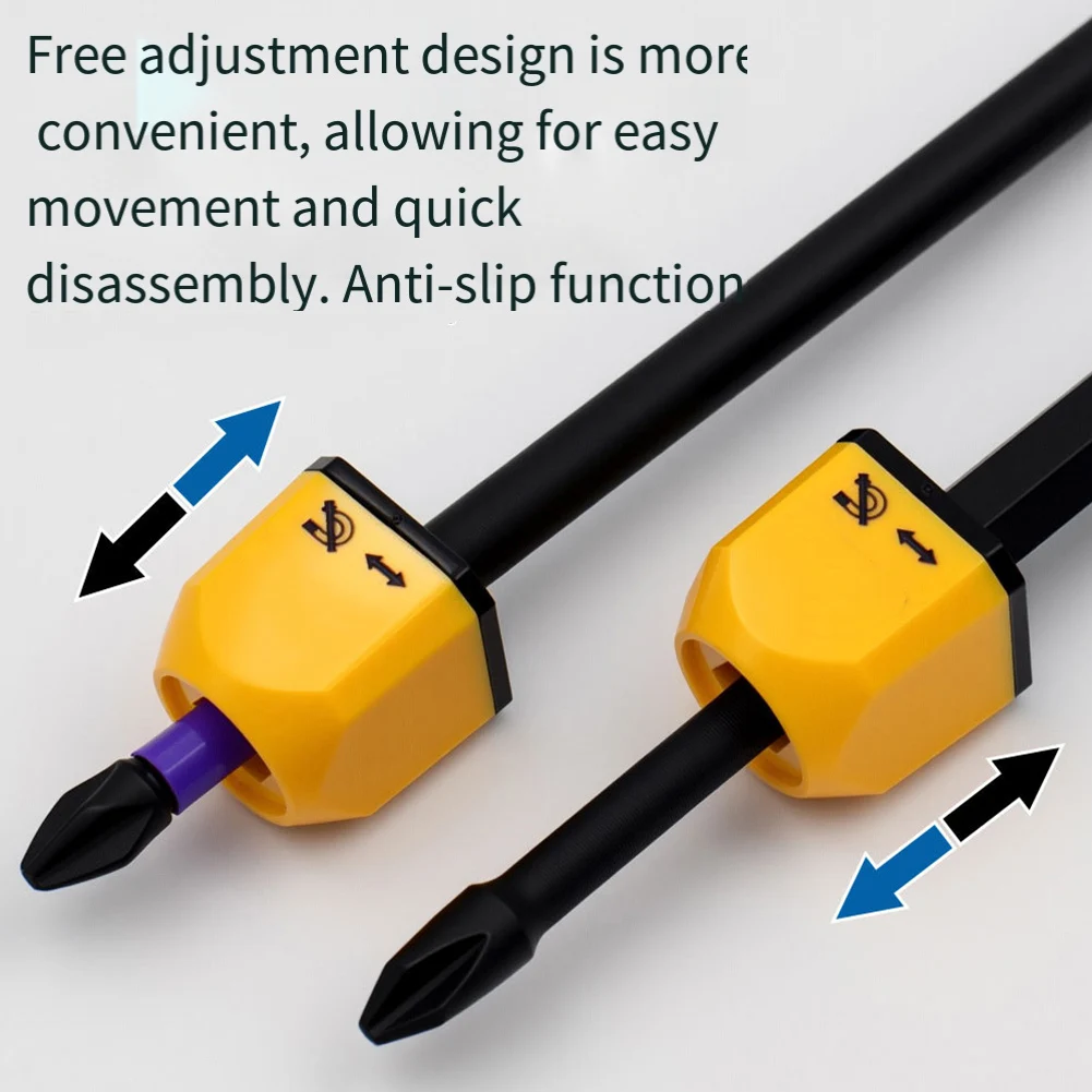 Magnetic Bit Holder Adapter for Screwdrivers Compatible with 4mm 5mm 6.35mm Hex Bits Compact Lightweight Design