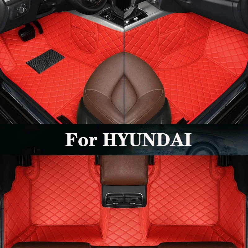 

New Side Storage Bag With Customized Leather Car Floor Mat For HYUNDAI Solaris(Ⅰ/Ⅱ Sd/Hb) Elantra(2door) Sonata Creta Auto Parts