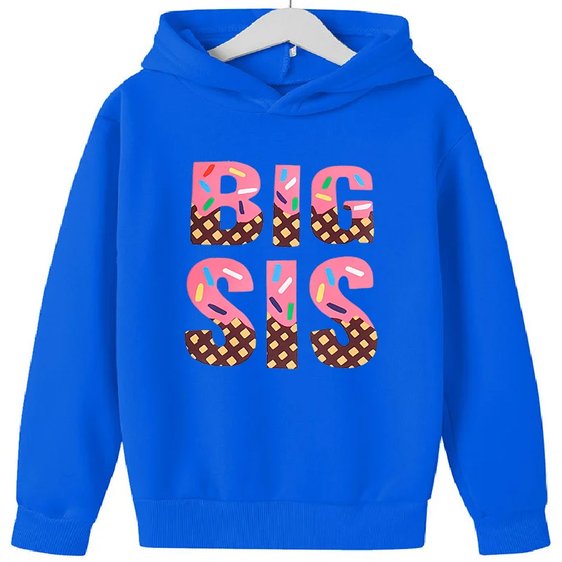New  Fashionable Big Sis Letter  Sweatshirts Girls Leisure Sports Tops Thick Clothes Kids  Hooodie Sweater Sweatshirts TOPS