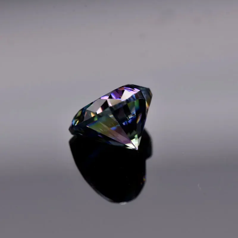 

Moissanite VVS1 Artificial Stone Rainbow Green Color Heart Cut with Certificate Factory Outlet